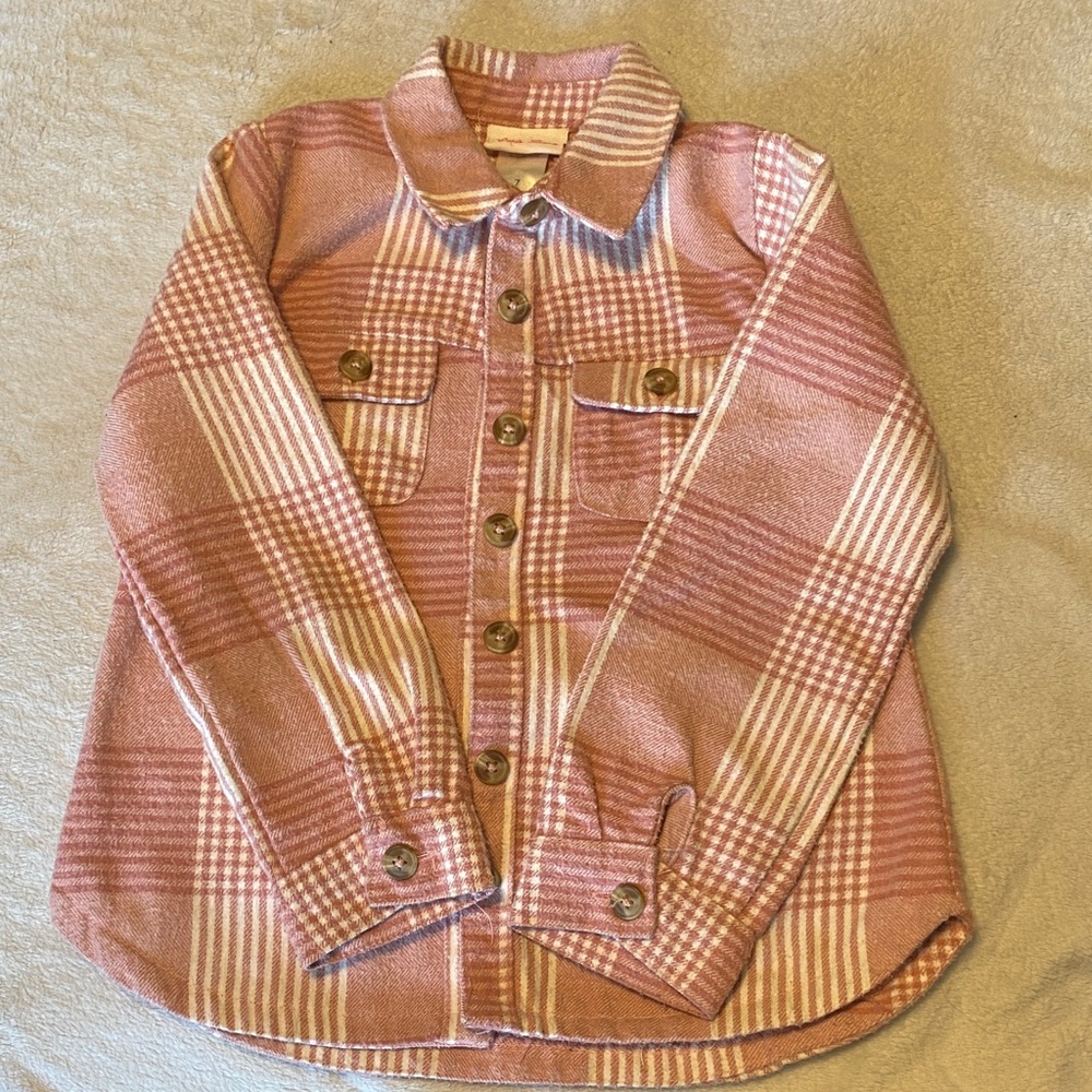 Little Lass Pink Plaid Shirt